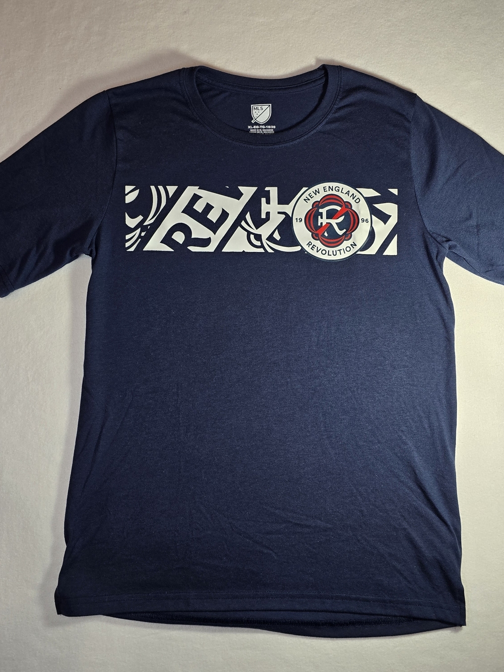 New England Revolution Soccer MLS Navy Youth Logo T-Shirt